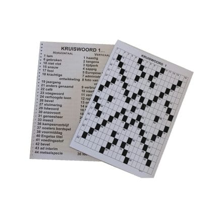 Kruiswoordpuzzel grootletter uitvoering ST694751