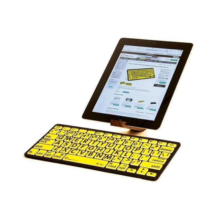 Apple bluetooth grootletter toetsenbord gele achtergrond ST683166